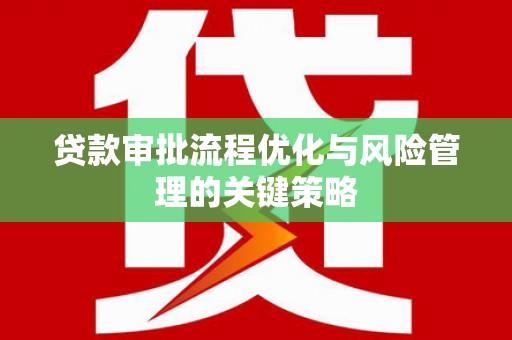 天河贷款审批流程优化与风险管理的关键策略