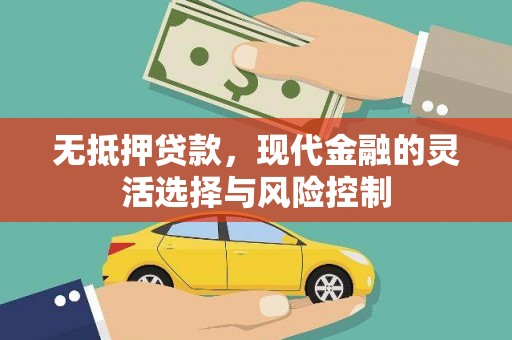 天河无抵押贷款，现代金融的灵活选择与风险控制