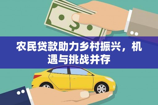天河农民贷款助力乡村振兴，机遇与挑战并存