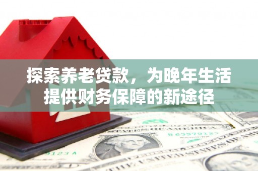 天河探索养老贷款，为晚年生活提供财务保障的新途径
