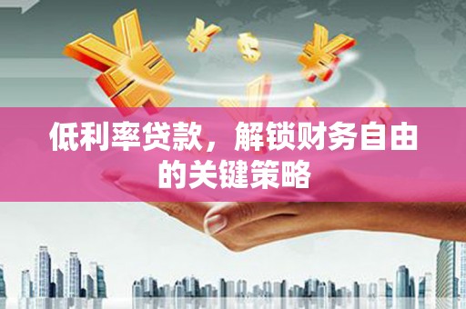 天河低利率贷款，解锁财务自由的关键策略