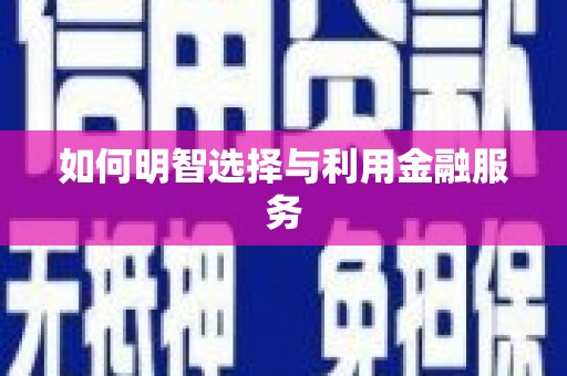 天河如何明智选择与利用金融服务