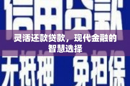 天河灵活还款贷款，现代金融的智慧选择