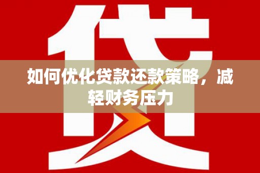 天河如何优化贷款还款策略，减轻财务压力