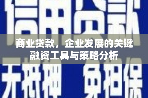 天河商业贷款，企业发展的关键融资工具与策略分析