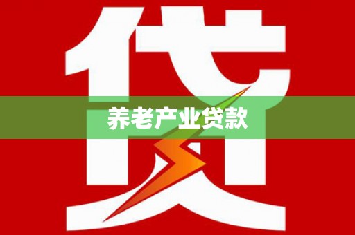 天河养老产业贷款