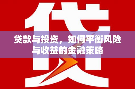 天河贷款与投资，如何平衡风险与收益的金融策略