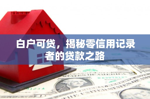天河白户可贷，揭秘零信用记录者的贷款之路
