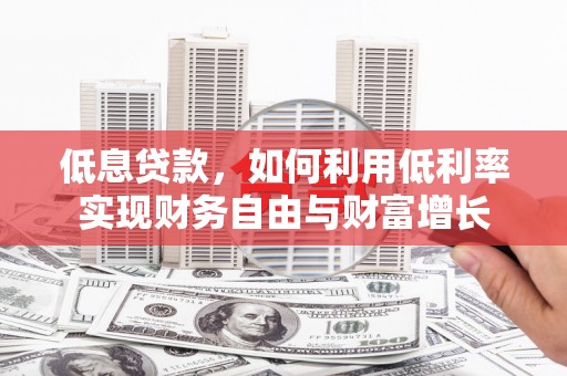 天河低息贷款，如何利用低利率实现财务自由与财富增长